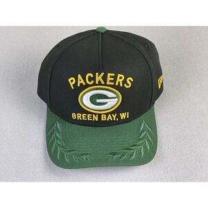 New Era Green Bay Packers 9FORTY M-Crown Adjustable Cap Black Green NFL